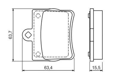 FREN BALATASI ARKA (63MM) W202 CSERISI 93-