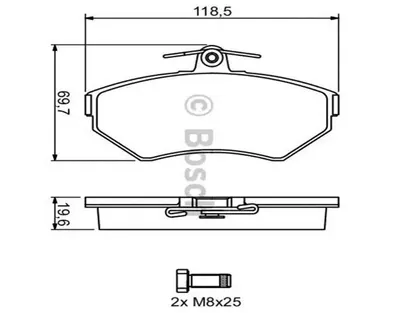 FREN BALATASI ON WVA 21945 E.NO:0986TB2311 VOLKSWAGEN PASSAT 1.8 1.9TDI AUDI A4