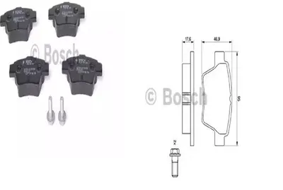 FREN BALATASI ARKA (CITROÃ‹N C4 (11/04-) [ 95×47,1X17,3 MM ] -