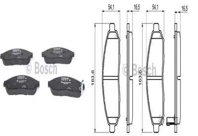 FREN BALATASI ON WVA 24227/228  1637X54X16 MM  NISSAN NV200 PATHFINDER III NP300 NAVARA 17 JANT