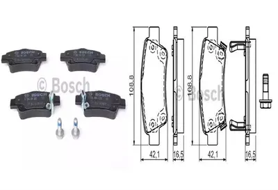 FREN BALATASI ARKA E.NO:0986TB3014 WVA 24635 HONDA CR-V III 2.0 I-VTEC 2.2I CTDI  01/2007->