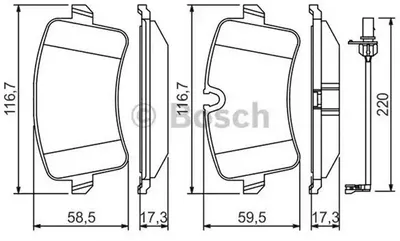 ARKA BALATA AUDI A4 R84 12 A5 13 A6 11 A7 14 Q5 12 2.0TDİ 3.0TDİ PORSCHE MACAN 14 0986TB3177