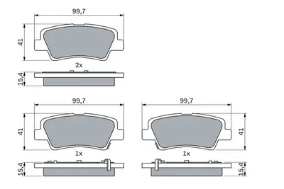 ARKA FREN BALATA HYUNDAI i20 1.2L G4LA 15-20 1.4L G4LC 15-18 1.4L D4FC CRDi 15-18 / ELANTRA 1.6L D4FB G4FG 16- / KIA SOUL 1.6L D4FB 14- / SPORTAGE 1.6L G4FD G4FJ T-GDI 15- 1.6L D4FE 18- delikli