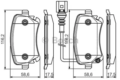 ARKA BALATA VW MULTIVAN 2.0TSI 11-15 1.9TDI 03-09 AXC-CJKB FİŞLİ