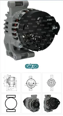 ALT DINAMO 12V 90A MARELLI TIP OPEL COMBO ASTRA 1,3 CDTI 2004 FIAT DOBLO ALBEA SIENA 1,3 MJET D+ B+