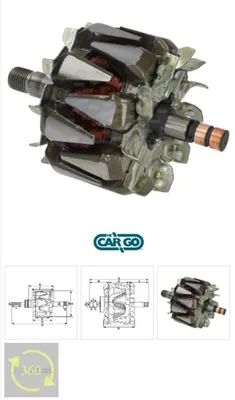 ALT ROTOR 12V 156A FORD TRANSIT V347 JUMPER 2.2HDI BOXER DUCATO BOXER XRT733 BOSCH TIP
