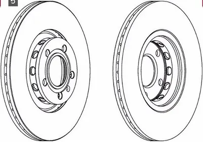 FREN DISKI ON (9D 288mm) AUDI A4 A6 94- VOLKSWAGEN PASSAT 96-