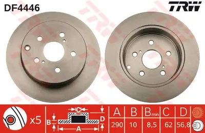 FREN DİSKİ ARKA COROLLA VERSO 04>09 DÜZ 290mm