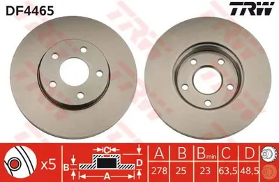 FREN DISKI ON (5D 278mm) FOCUS II-III  C-MAX S40 V50  04-