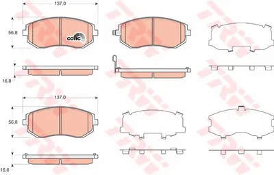 ÖN BALATA SUBARU FORESTER 03=>IMPREZA 00-05=>LEGACY 03->07->09=>XV1.62.012=>
