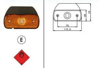 SIDE MARKER TEK LED 250MM TES İÇ BAG 24V
