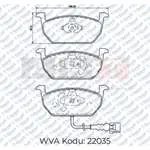 FREN BALATASI ON WVA 22035 A3 13-> LEON 13-> OCTAVIA 12-> GOLF VII 13-> T-CROSS 19-> IKAZ KABLOLU
