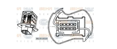 KALORİFER REZİSTANSI 9ML351332251 MASTER-II 2.5-3.0 DCI (03-)