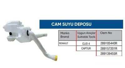 CAM YIKAMA SU DEPOSU 289105440R CLIO IV CAPTUR