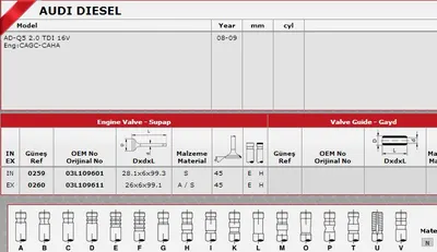 EMME EGZOZ SUBAP TAKIM T6-CRAFTER-AMAROK 2.0 TDI CAAA CAAB CAAC CAGA CAGB CAGC CAHA CAHB CBAA CKUB