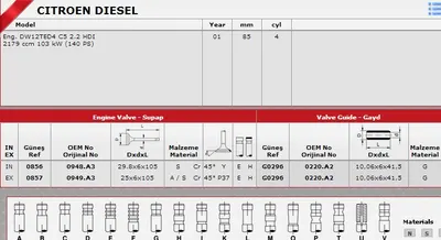SUBAP EMME+EKSOZ IN-8 EX-8 P406 P607 P807 C5 C8 2.2HDI 16V 2000-> VOLVO S40 II S80 II C30 V70 II 2.0D 2006->RHW