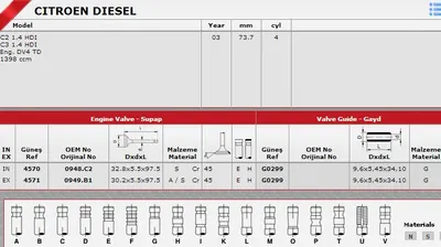 SUBAP EMME+EKSOZ IN-4 EX-4 FIESTA V-VI 1.4TDCI DURATORG 8V P206 P307 CITROEN C1 C2 1.4 HDI 2001->