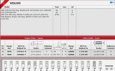 Subap Takımı Emme + Egzoz Laguna, Safrane 2.0 16V N7Q