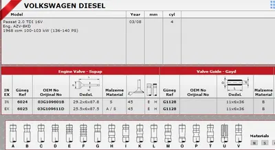 TAKIM GAYD (16V) VOLKSWAGEN PASSAT 20 TDI AZV BKD