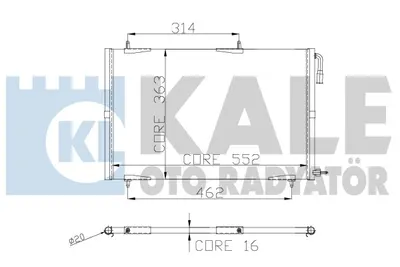 KLIMA RADYATORU (553X363X16) (6455CH) PEUGEOT P206 98-03 (BENZINLI)