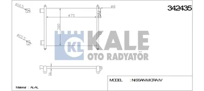 KLİMA RADYATÖRÜ MICRA IV 1.2 10 + 