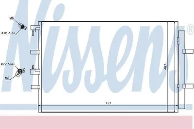 KLIMA RADYATORU (717X467X16) FORD TRANSIT V363 14- CUSTOM 12-