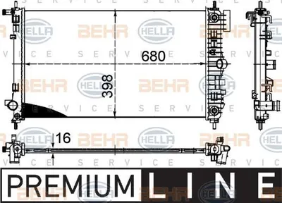 SU RADYATORU OPEL INSIGNIA A 08- SAAB 9 5 10- 2.0 TURBO (AT) (AC NAC) [BRAZING] 