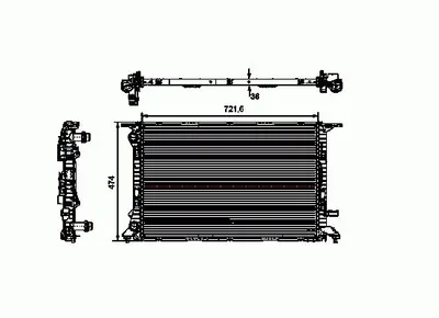 SU RADYATORU AUDI A4 A5 Q5 2.7 3.0TDI 07- PORSCHE MACAN 2.0 3.0S 14- (AT) (AC) [
