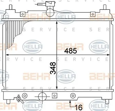 SU RADYATORU TOYOTA YARIS 1.0 99-05 (AT) [BRAZING] [350X478X16] 
