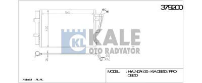 KLİMA RADYATÖRÜ I30 1.4İ 07> AL AL 587×391x16