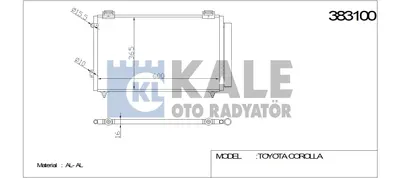 KLIMA RADYATORU (600X365X16) TOYOTA COROLLA (E11) TOYOTA (E12) 00-07