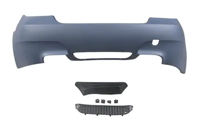 (YENİ ÜRÜN!!!)BMW 5 SERI- E60- 04/10; ARKA TAMPON ASTARLI (SENSÖR YUVALI) (IZGARALI) M5/LCI)