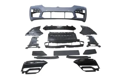 (YENİ ÜRÜN!!!)BMW 5 SERI- G30- 20/22; ÖN TAMPON GRİ (IZGARALI/SİS KAPAKLI/SENSÖR DELİKLİ) (F90/M5/LCI)