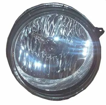 JEEP CHEROKEE- LIBERTY- 06/07; FAR LAMBASI MANUEL/ELEKTRİKLİ SOL YUVARLAK ŞEFFAF (GORDON)