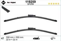 SILGI SUPURGESI TK 55+55cm 05-09 AI.A6 "FLAT BLADE"