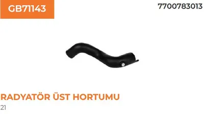 1306 RADYATÖR ÜST HORTUMU VİDALI R21 CNCRD