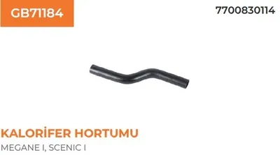 1428 KALORİFER HORTUMU MEGANE 1-SCENIC 1 2.0 D