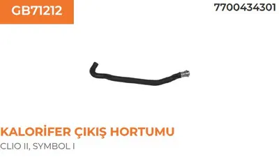 KALORIFER CIKIS HORTUMU CLIO SYMBOL 1,4
