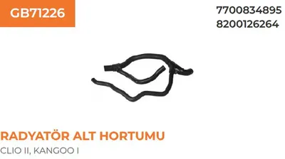 Kangoo Radyatör Hortumu Alt 1.9 Dizel 7700834895