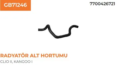 Clio 2 Radyatör Hortumu 1.2 16V D4F 7700426721 8200026108