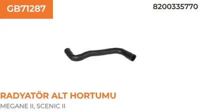 RADYATÖR HORTUMU ALT MEGANE II 1.4 16V