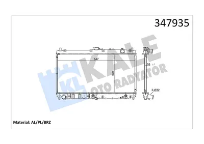 SU RADYATORU MAZDA MX-5 II 1.8 1.6/1.8 16V 98-05 (AT) [BRAZING] [320X647X16] 