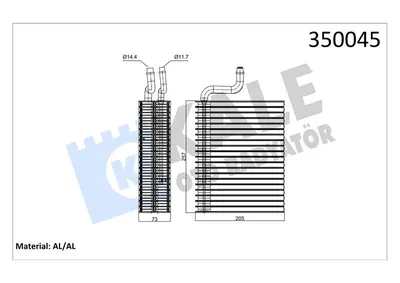 EVAPORATOR OPEL CORSA B 1.2I 1.4I 1.5D/TD 1.7D 1.2I/1.4I/1.6I 16V 93=- ; COMBO 1