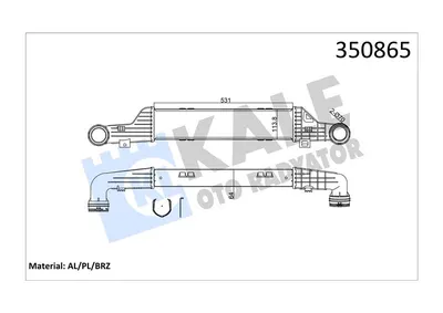 TURBO RADYATORU MERCEDES (E CLASS) W210 S210 E320 E320T CDI 99-02 [BRAZING] [531