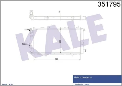 RADYATOR C15 1.8-1.9D 94=> AL MKNK