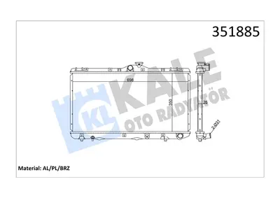 RADYATÖR AL/PL/BRZ COROLLA 2.0D 92 99