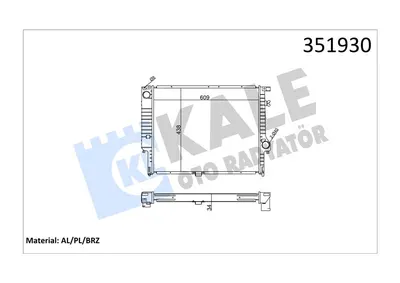 SU RADYATORU BMW 5 (E34) 530İ M5 87-93 7 (E32) 730 735İ İL 86-95 (MT) [BRAZING] 