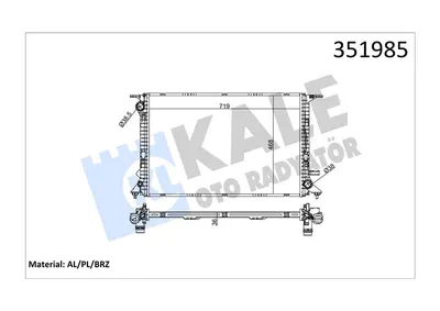 RADYATOR A4 07=> A5 A6 11=> A7 2.7-3.0TDI-3.0 TFSI AL PL BRZ