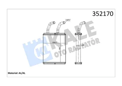 KALORIFER PREGIO 2.5 TCI 97=>04 AL PL BRZ