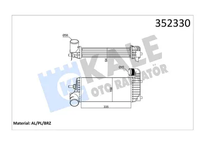 TURBO RADYATORU INTERCOOLER FORD C-MAX II / GRAND C-MAX / FOCUS III / KUGA II / TRANSIT CONNECT / T